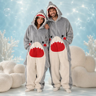 pyjama plaid shark