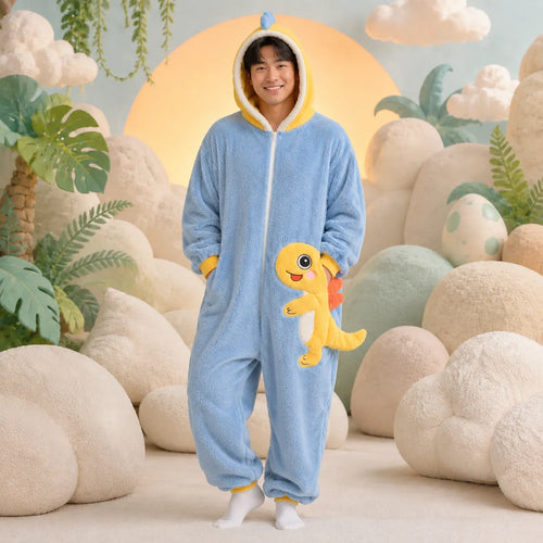 pyjama plaid dino